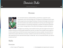 Tablet Screenshot of dominicdube.com